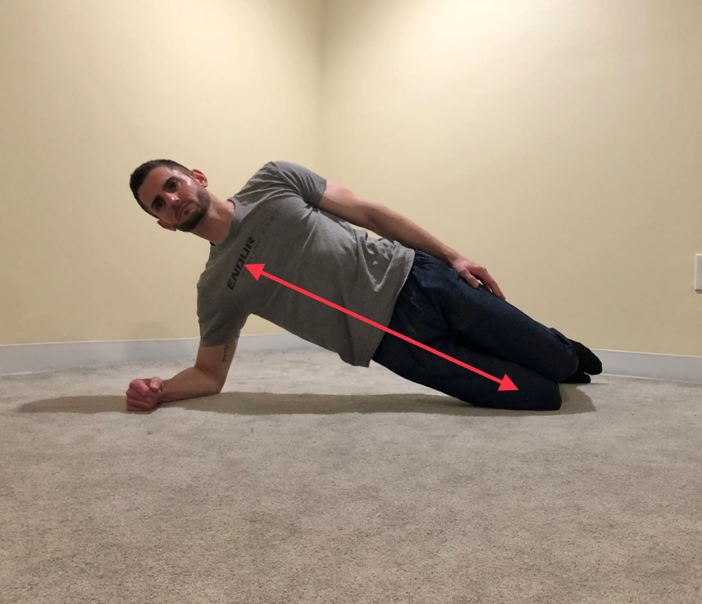 Man doing Side Plank Modified