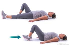 Woman doing Heel Slides